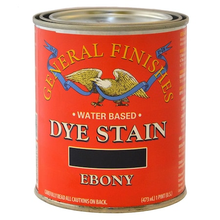 General Finishes 1 Pt Ebony Dye Stain Water-Based Wood Stain DPE